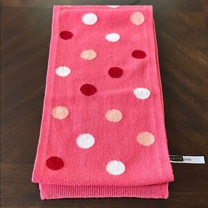 Talbots Pink Polka Dot cashmere scarf